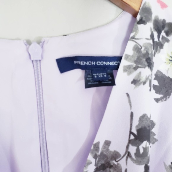 NWT French Connection Purple Armoise Crepe Floral Maxi Wrap Dress Size 4 - Picture 10 of 15